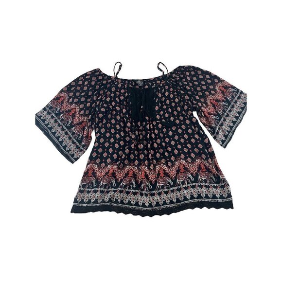 Angie Women's Bohemian Cold Shoulder Top - 2XL - Picture 1 of 10